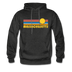 Massachusetts Hoodie - Retro Sunrise Massachusetts Crewneck Hooded Sweatshirt - charcoal gray