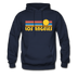 Los Angeles, California Hoodie - Retro Sunrise Los Angeles Crewneck Hooded Sweatshirt - navy