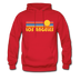 Los Angeles, California Hoodie - Retro Sunrise Los Angeles Crewneck Hooded Sweatshirt - red
