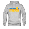 Missouri Hoodie - Retro Sunrise Missouri Crewneck Hooded Sweatshirt - heather gray