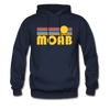Moab, Utah Hoodie - Retro Sunrise Moab Crewneck Hooded Sweatshirt - navy