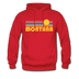 Montana Hoodie - Retro Sunrise Montana Crewneck Hooded Sweatshirt - red