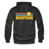 Montana Hoodie - Retro Sunrise Montana Crewneck Hooded Sweatshirt - charcoal gray