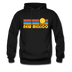 New Mexico Hoodie - Retro Sunrise New Mexico Crewneck Hooded Sweatshirt - black