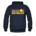 New Mexico Hoodie - Retro Sunrise New Mexico Crewneck Hooded Sweatshirt - navy