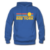 New York, New York Hoodie - Retro Sunrise New York Crewneck Hooded Sweatshirt - royal blue