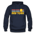 New York, New York Hoodie - Retro Sunrise New York Crewneck Hooded Sweatshirt - navy