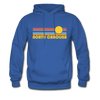 North Carolina Hoodie - Retro Sunrise North Carolina Crewneck Hooded Sweatshirt - royal blue