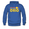 Ohio Hoodie - Retro Sunrise Ohio Crewneck Hooded Sweatshirt - royal blue