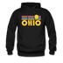 Ohio Hoodie - Retro Sunrise Ohio Crewneck Hooded Sweatshirt - black