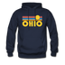 Ohio Hoodie - Retro Sunrise Ohio Crewneck Hooded Sweatshirt - navy