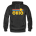 Ohio Hoodie - Retro Sunrise Ohio Crewneck Hooded Sweatshirt - charcoal gray