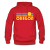Oregon Hoodie - Retro Sunrise Oregon Crewneck Hooded Sweatshirt - red