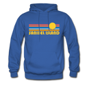 Sanibel Island, Florida Hoodie - Retro Sunrise Sanibel Island Crewneck Hooded Sweatshirt - royal blue