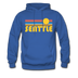 Seattle, Washington Hoodie - Retro Sunrise Seattle Crewneck Hooded Sweatshirt - royal blue