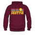 Seattle, Washington Hoodie - Retro Sunrise Seattle Crewneck Hooded Sweatshirt - burgundy