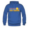 South Carolina Hoodie - Retro Sunrise South Carolina Crewneck Hooded Sweatshirt - royal blue