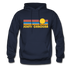 South Carolina Hoodie - Retro Sunrise South Carolina Crewneck Hooded Sweatshirt - navy