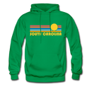 South Carolina Hoodie - Retro Sunrise South Carolina Crewneck Hooded Sweatshirt - kelly green