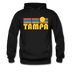 Tampa, Florida Hoodie - Retro Sunrise Tampa Crewneck Hooded Sweatshirt - black