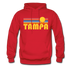 Tampa, Florida Hoodie - Retro Sunrise Tampa Crewneck Hooded Sweatshirt - red