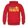 Tampa, Florida Hoodie - Retro Sunrise Tampa Hooded Sweatshirt