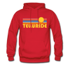 Telluride, Colorado Hoodie - Retro Sunrise Telluride Hooded Sweatshirt