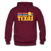 Texas Hoodie - Retro Sunrise Texas Crewneck Hooded Sweatshirt - burgundy