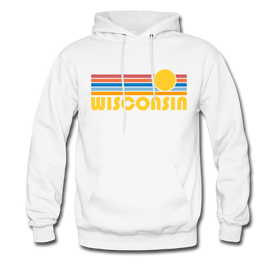 Wisconsin Hoodie - Retro Sunrise Wisconsin Hooded Sweatshirt