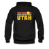 Utah Hoodie - Retro Sunrise Utah Crewneck Hooded Sweatshirt - black