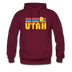 Utah Hoodie - Retro Sunrise Utah Crewneck Hooded Sweatshirt - burgundy