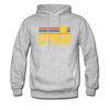 Utah Hoodie - Retro Sunrise Utah Crewneck Hooded Sweatshirt - heather gray