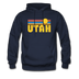 Utah Hoodie - Retro Sunrise Utah Crewneck Hooded Sweatshirt - navy