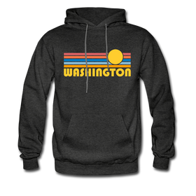 Washington Hoodie - Retro Sunrise Washington Hooded Sweatshirt