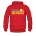 Wyoming Hoodie - Retro Sunrise Wyoming Crewneck Hooded Sweatshirt - red
