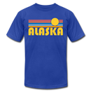 Alaska T-Shirt - Retro Sunrise Unisex Alaska T Shirt - royal blue