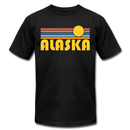 Alaska T-Shirt - Retro Sunrise Unisex Alaska T Shirt - black