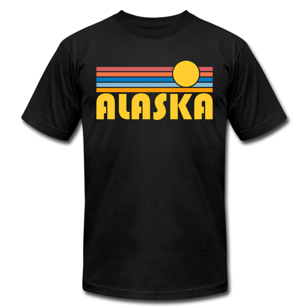 Alaska T-Shirt - Retro Sunrise Unisex Alaska T Shirt - black