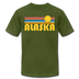 Alaska T-Shirt - Retro Sunrise Unisex Alaska T Shirt - olive