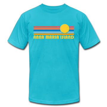 Anna Maria Island, Florida T-Shirt - Retro Sunrise Unisex Anna Maria Island T Shirt - turquoise
