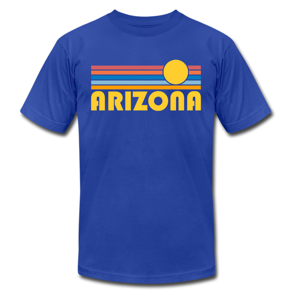 Arizona T-Shirt - Retro Sunrise Unisex Arizona T Shirt - royal blue