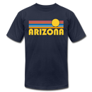 Arizona T-Shirt - Retro Sunrise Unisex Arizona T Shirt - navy