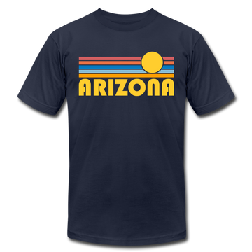 Arizona T-Shirt - Retro Sunrise Unisex Arizona T Shirt - navy