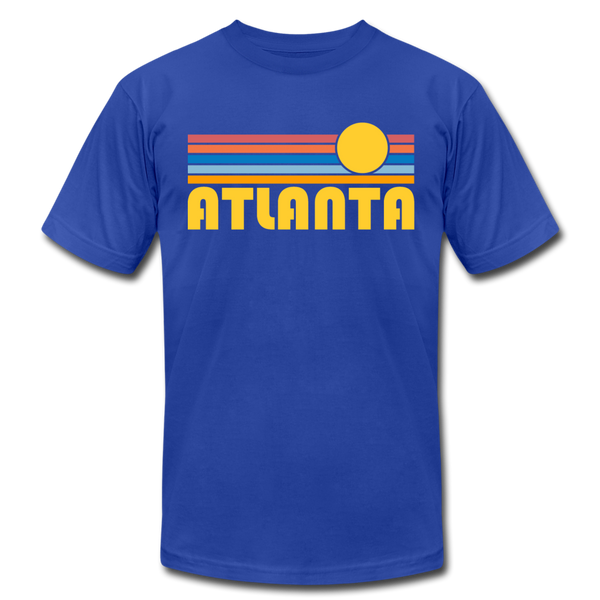 Atlanta, Georgia T-Shirt - Retro Sunrise Unisex Atlanta T Shirt - royal blue