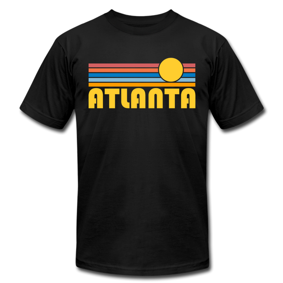 Atlanta, Georgia T-Shirt - Retro Sunrise Unisex Atlanta T Shirt - black