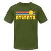 Atlanta, Georgia T-Shirt - Retro Sunrise Unisex Atlanta T Shirt - olive