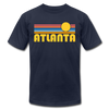 Atlanta, Georgia T-Shirt - Retro Sunrise Unisex Atlanta T Shirt - navy