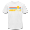 Asheville, North Carolina T-Shirt - Retro Sunrise Unisex Asheville T Shirt - white