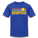 Asheville, North Carolina T-Shirt - Retro Sunrise Unisex Asheville T Shirt - royal blue