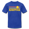 Asheville, North Carolina T-Shirt - Retro Sunrise Unisex Asheville T Shirt - royal blue